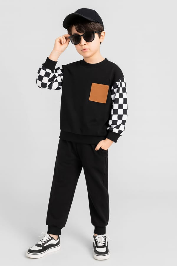 BABY KIDS BLACK TRACK SUIT