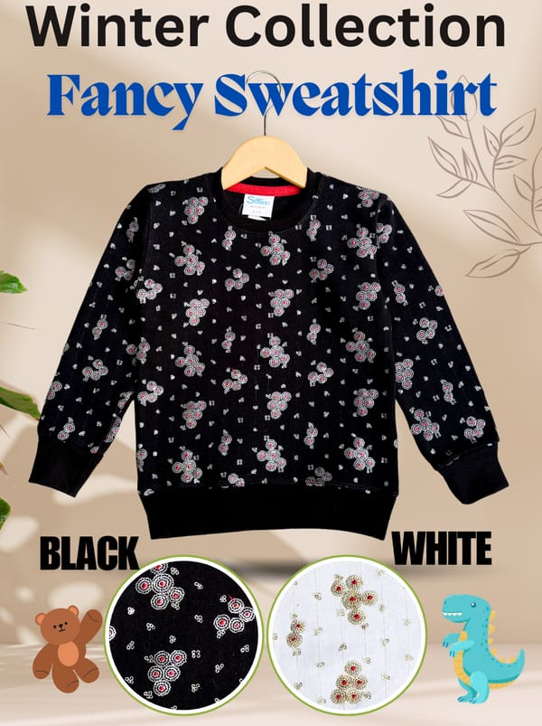 Fancy Flower Kids Track Suit BLACK