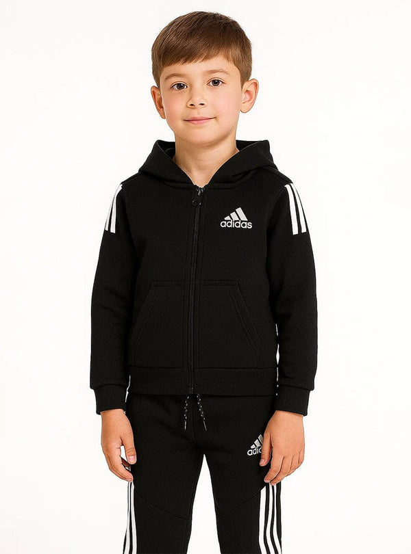 Boys Winter Track suit Black with Iconic Adidas Style